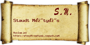 Staudt Mátyás névjegykártya